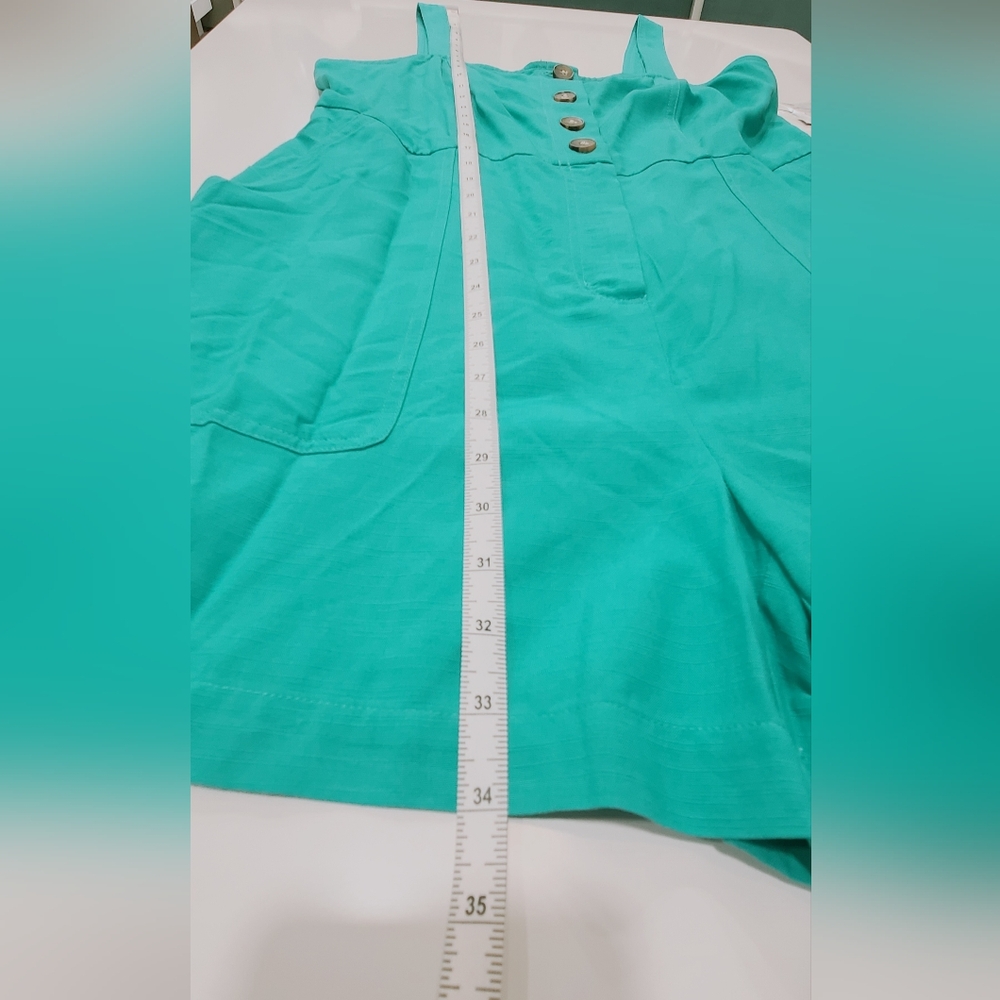 Nine West Teal Button Romper - Size Medium - Picture 16 of 17